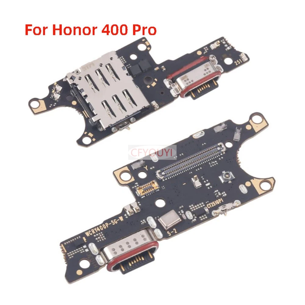 USB Charging Port Board For Honor 400 / 400 Pro Dock Charger Plug Connector Flex Cable Replacement Parts