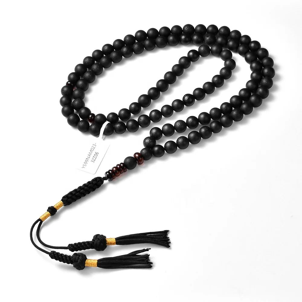 

YS99NAM022 Amber Beads Natural Genuine Black Zwart Tasbih Tasbeeh Amber Jewelry Myanmar Amber Rosary Muslim Beads Prayer Beads