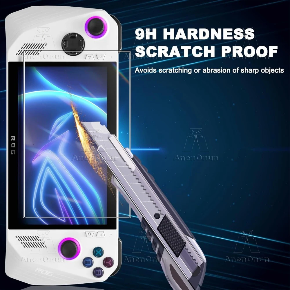 ROG Ally/ROG Ally X/MSI Claw A1M HD Screen Protector 9H Hardness Anti-Scratch 2.5D Curved Edge Full Cover Tempered Glass Film