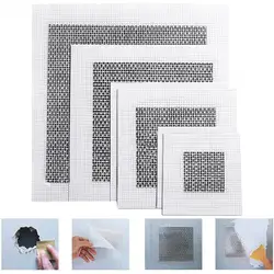 2Pcs/Set Wall Repair Patch Self-adhesive Fine Mesh Aluminum Galvanized Steel Sheet Metal Dry Wall Repairing Patch Home Supplies