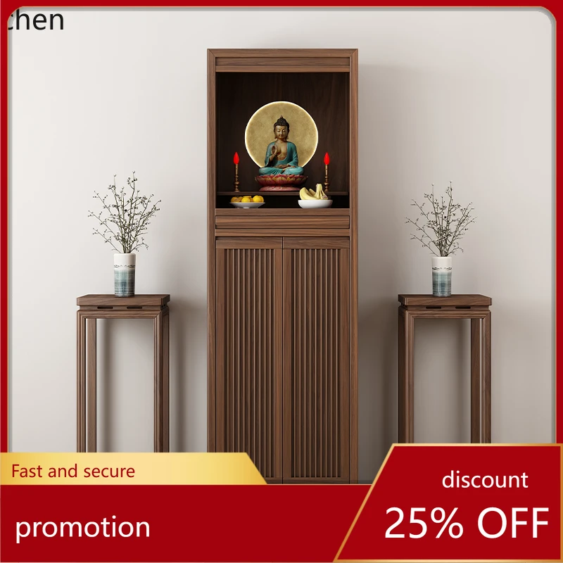 

CZ Solid Wood Buddha Shrine Cabinet Modern Altar Home Use God of Wealth Cabinet