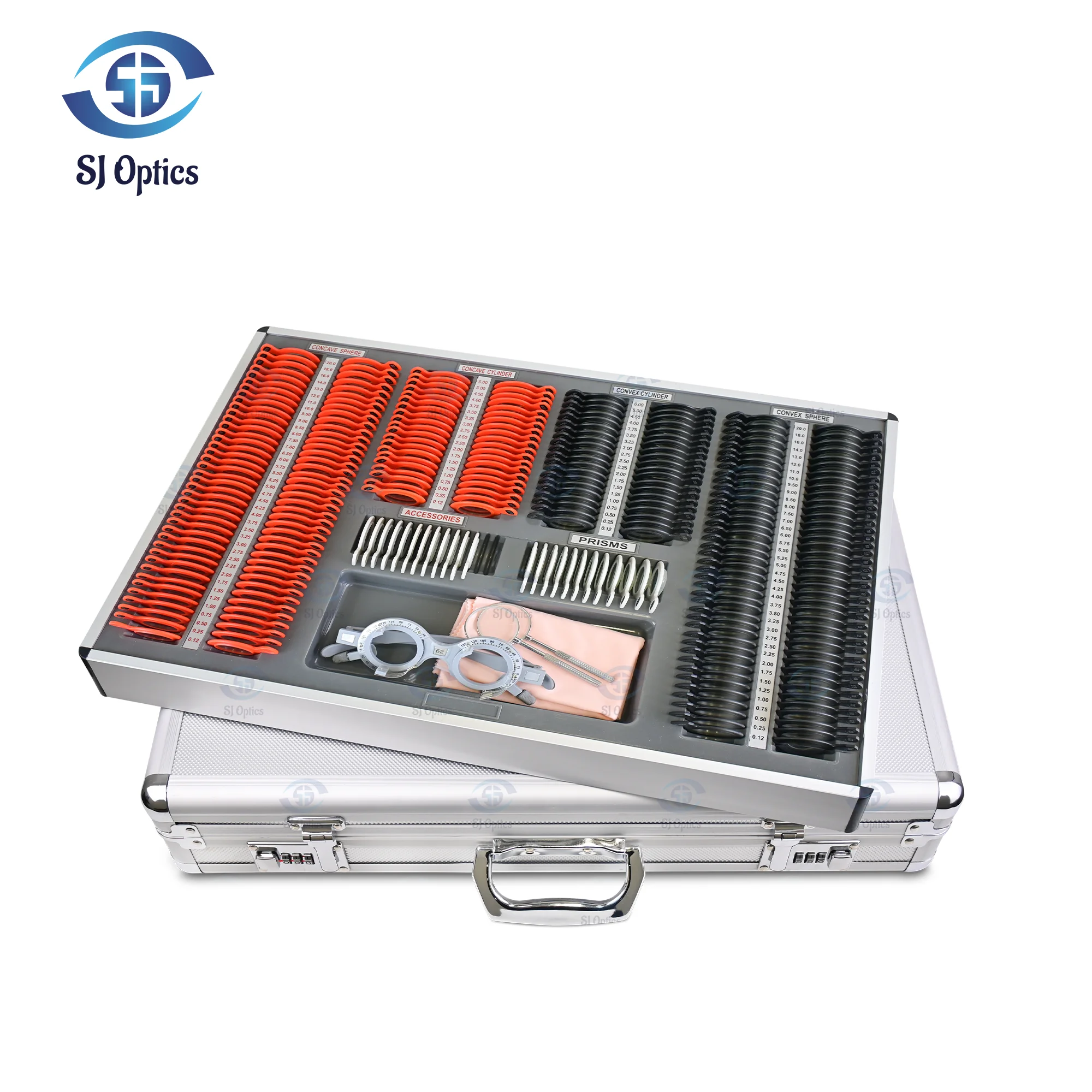 SJ Optics WZ-266SL Trial Lens Set Optometry Portable Trial Lens Set With Aluminum Box Trial Lens Set Case