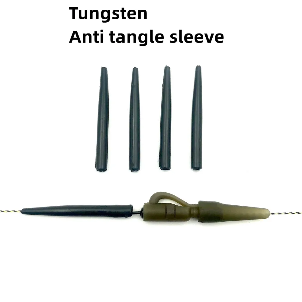 Carp Fishing Accessories Tungsten Anti Tangle Sleeves Hook Kicker Black Color Long Short Aligners Hook Link Sinkers