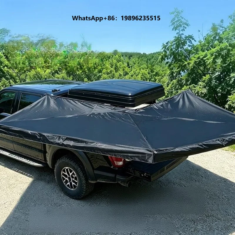 Car Sunshade Outdoor Double Layer Four-season Waterproof Side-mount Tent Smart 270-degree Legless Fan-shaped Awning