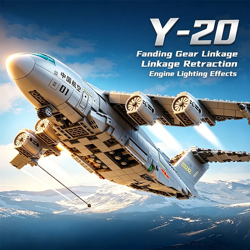 

J20 Fighter Jet Building Blocks DIY Airplane Building Blocks Passenger Aircraft MOC Kids Toys Christmas Birthday Gift