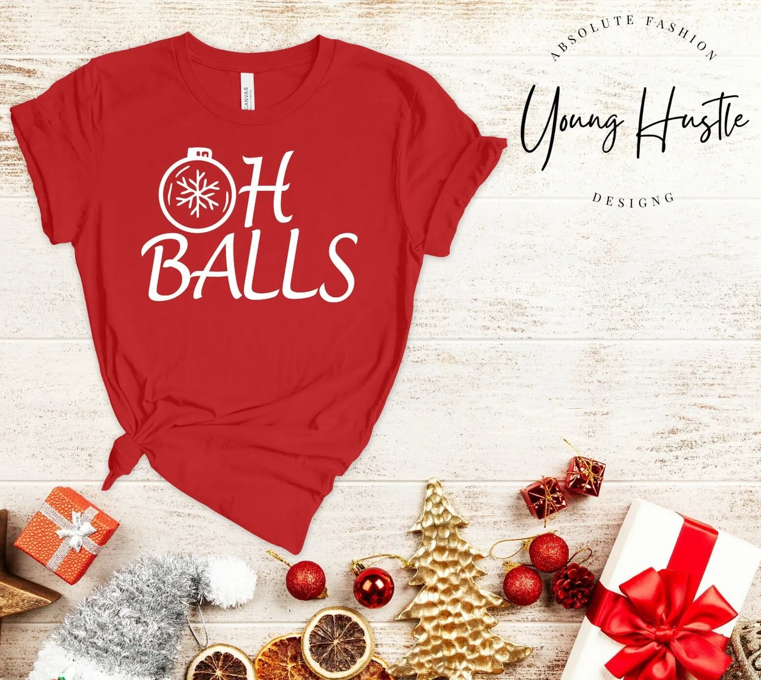 

Рождественская футболка Oh Balls, одинаковые пары, забавные праздники, зима