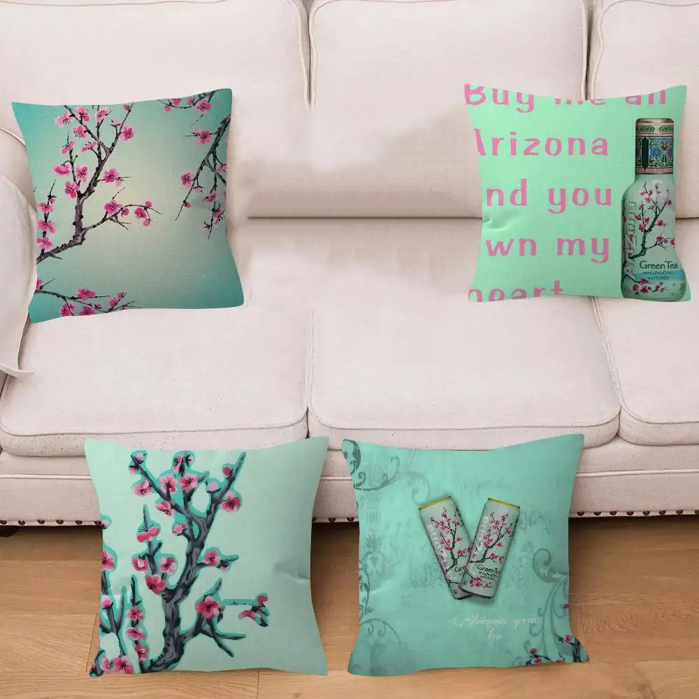 Pillowcase toon Gift Cushion Cover Bedroom Home Sofa Chair Seat Decor pillow case Vaporwave Arizona Iced Tea Aesthetic