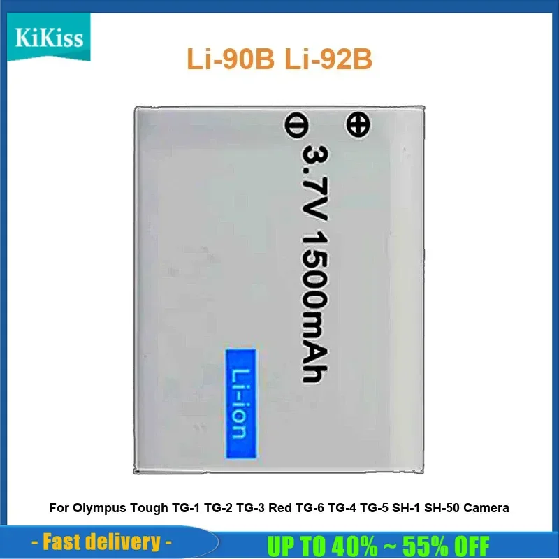 

Battery For Olympus Tough TG-1 TG-2 TG-3 Red TG-6 TG-4 TG-5 SH-1 SH-50 SH-60 XZ-2 SP-100EE Camera Li-90B Li-92B