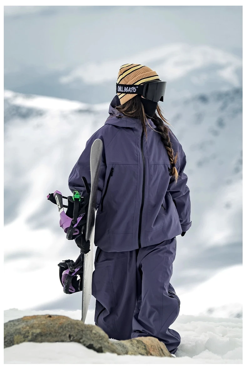 John Snow 2026 Ski-Jacke & -Hose im amerikanischen Stil, Unisex, wasserdicht, thermisch, Snowboard-Mantel, lockere Passform, Wintersport für Herren und Damen – Detail 21