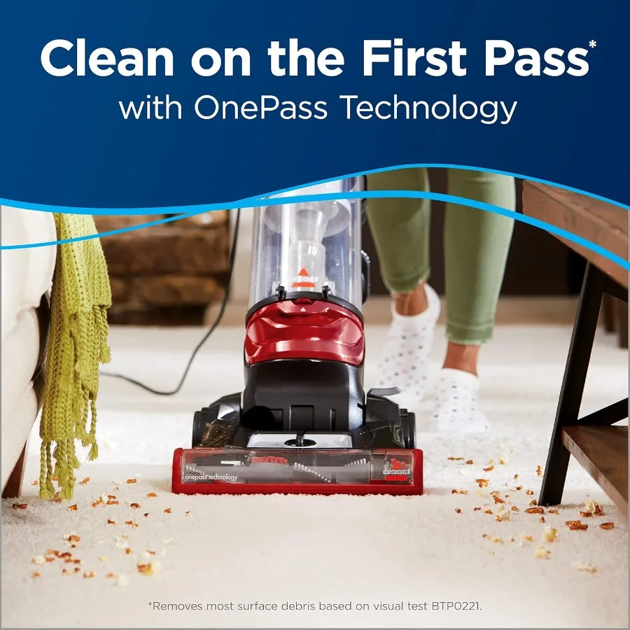 CleanView Bagless Vacuum, Powerful Multi Cyclonic System, Large Capacity Dirt Tank, Specialized Pet Tools, Easy Empty Red