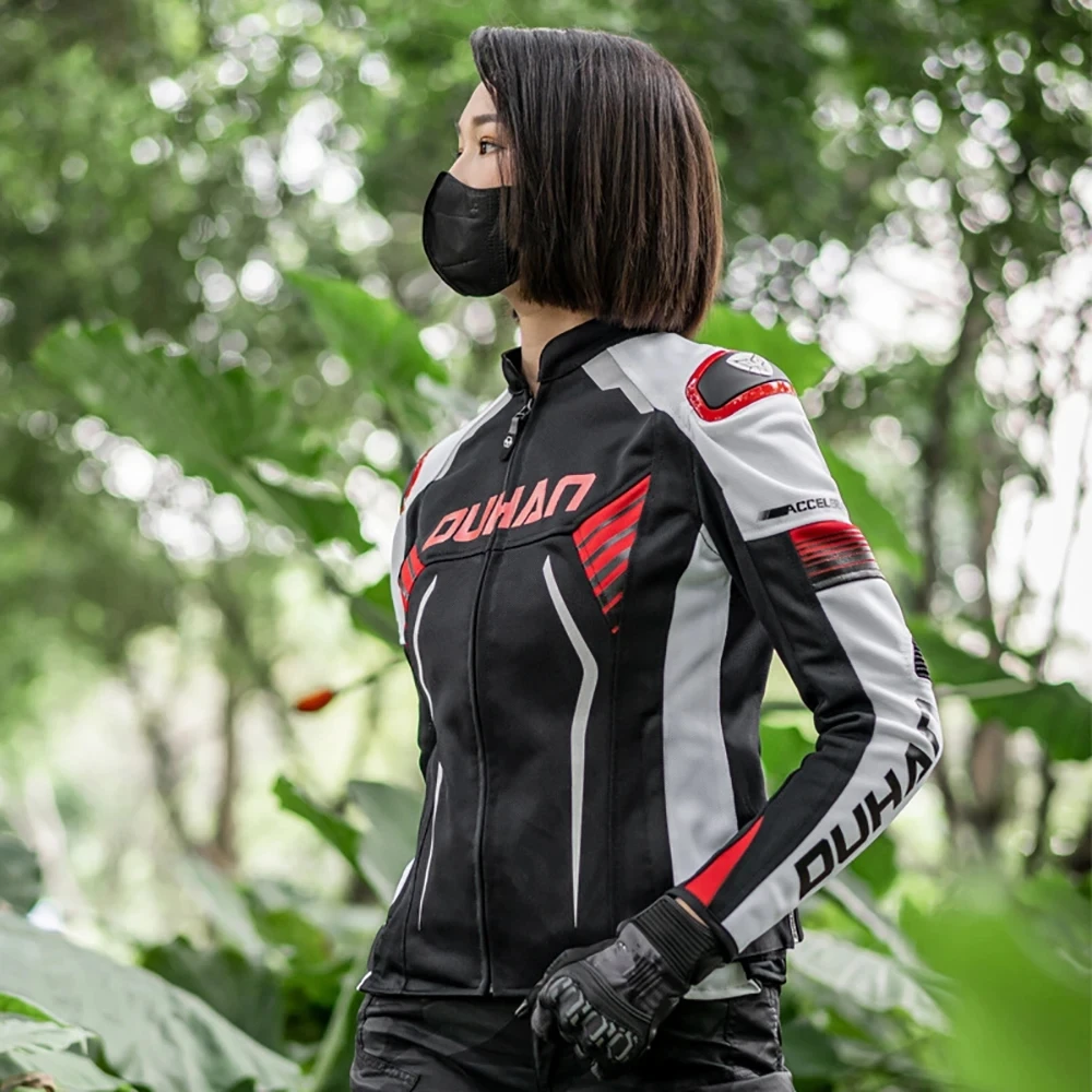 

DUHAN Breathable Mesh Motorcycle Jacket Men Women Summer Windproof Motocross Cycling Fall Prevention Protection Clothes