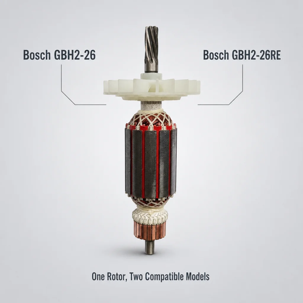 GBH 2-26 RE Professional Armature Rotor for Bos GBH2-26 GBH2-26RE Power Tool Accessories