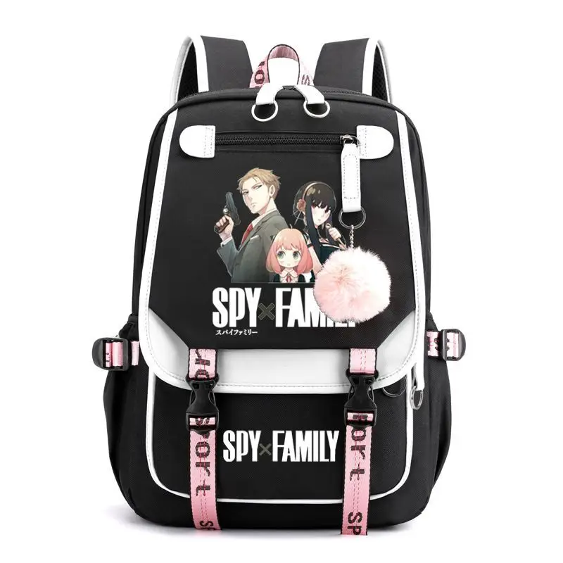 

Japanese Anime Spy X Family Printed Teen Student School Outdoor Travel Bag USB Backpack Anime