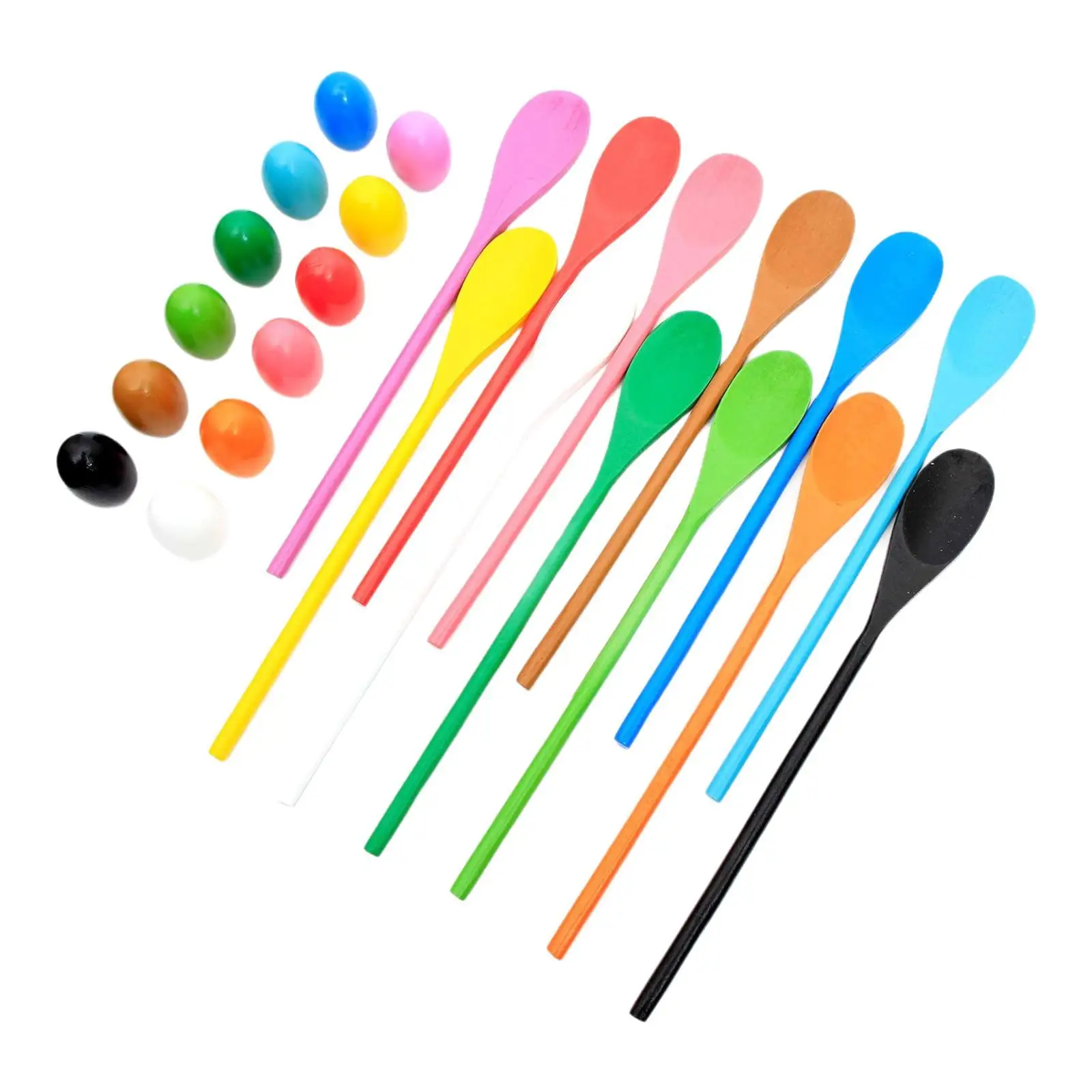 Egg Spoon Race Game Color Perception Outdoor Games for Outdoor Holiday Party