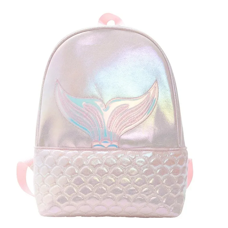 New Mermaid PU Backpack Custom Student School Bag Large Capacity Girl\'s  Backpack