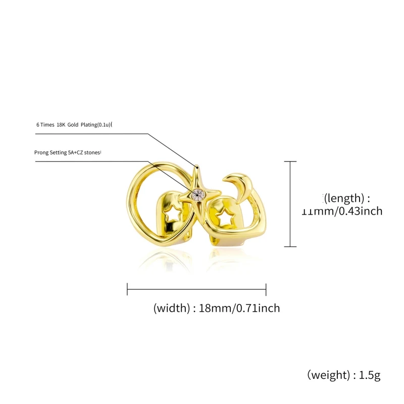 Wholesale Two Tone Grillz Teeth Jewelry Hollow Star Tooth Cover Gold Silver Color Hip Hop Fashion Mouth Accessories Dropshipping