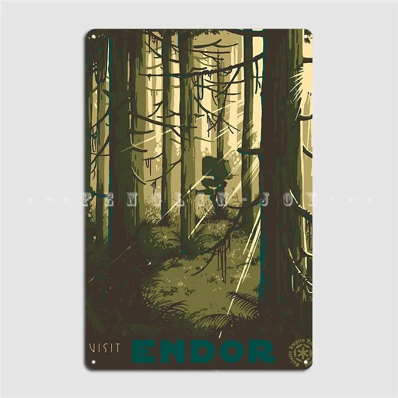 Visit Endor Metal Plaque Poster Club Pub Garage Decoration Painting Décor Tin Sign Poster