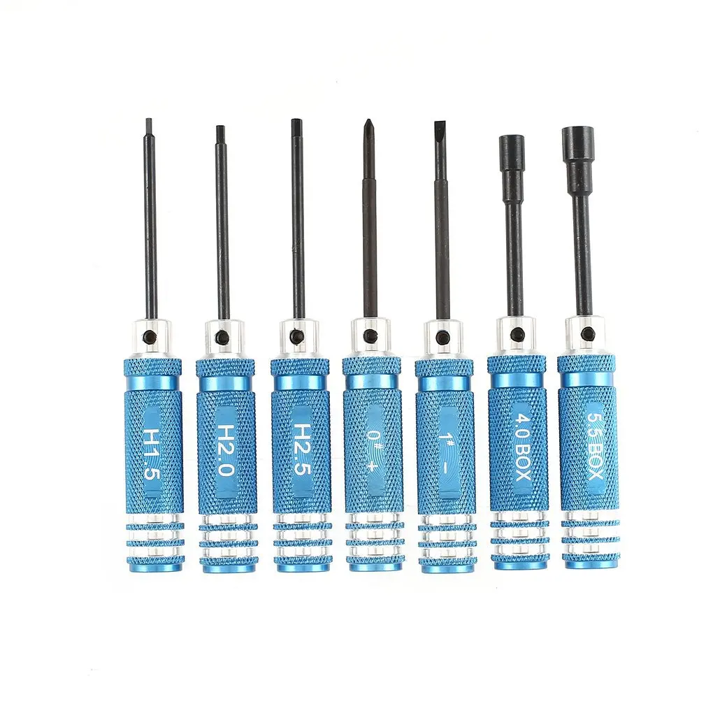 7‑Pcs RC Hex Screwdriver Socket Tool Set, Model Repair Tools for FPV Drone RC Car RC Boat Robot Assembly Parts