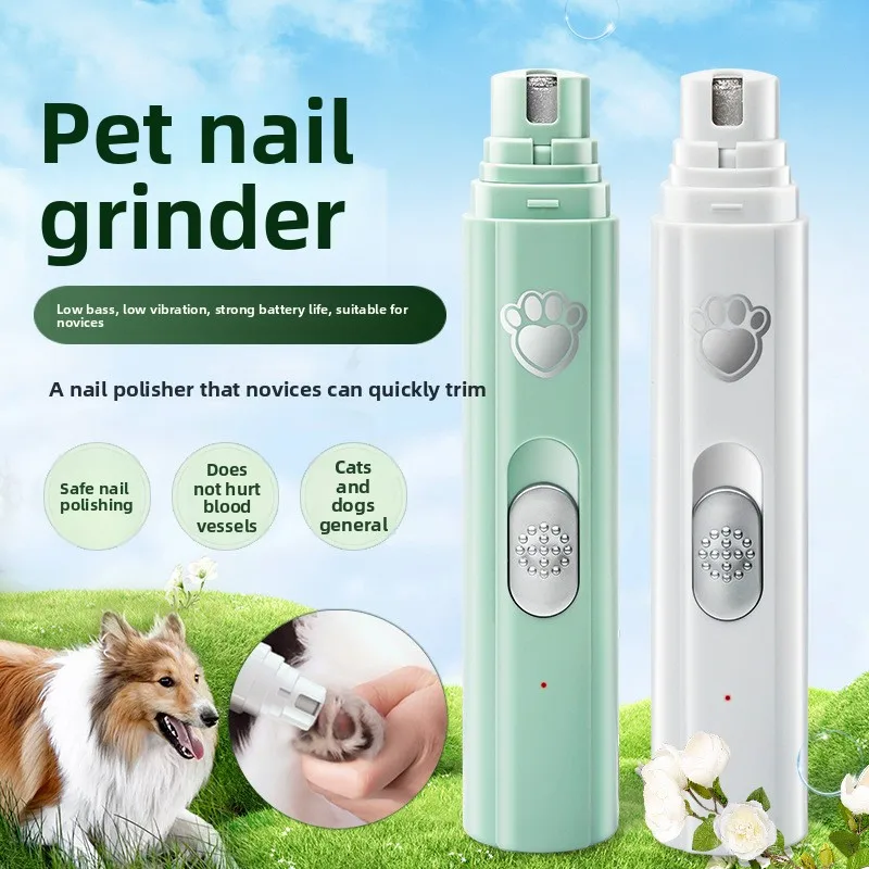 

Rechargeable Dog Nail Grinder with LED Light, Quiet Electric Pet Nail Trimmer, Painless Professional Grooming Tool for Dogs Cats
