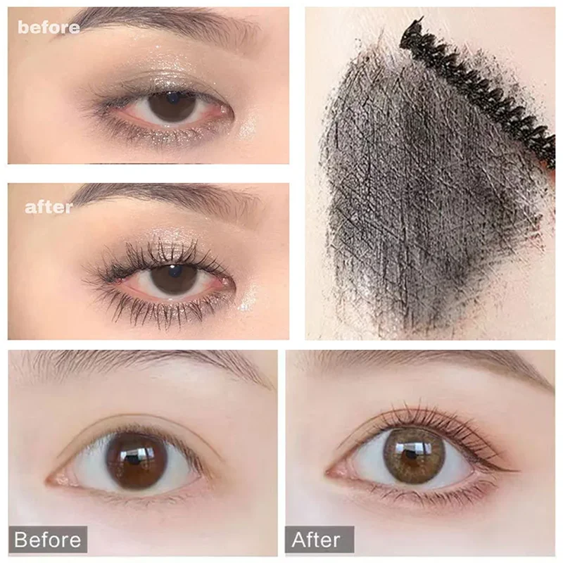 Ultra-fine Small Brush Head Mascara Lengthening Black 3D Lash Eyelash Extension Eye Lashes Long-wearing Black Mascara Product