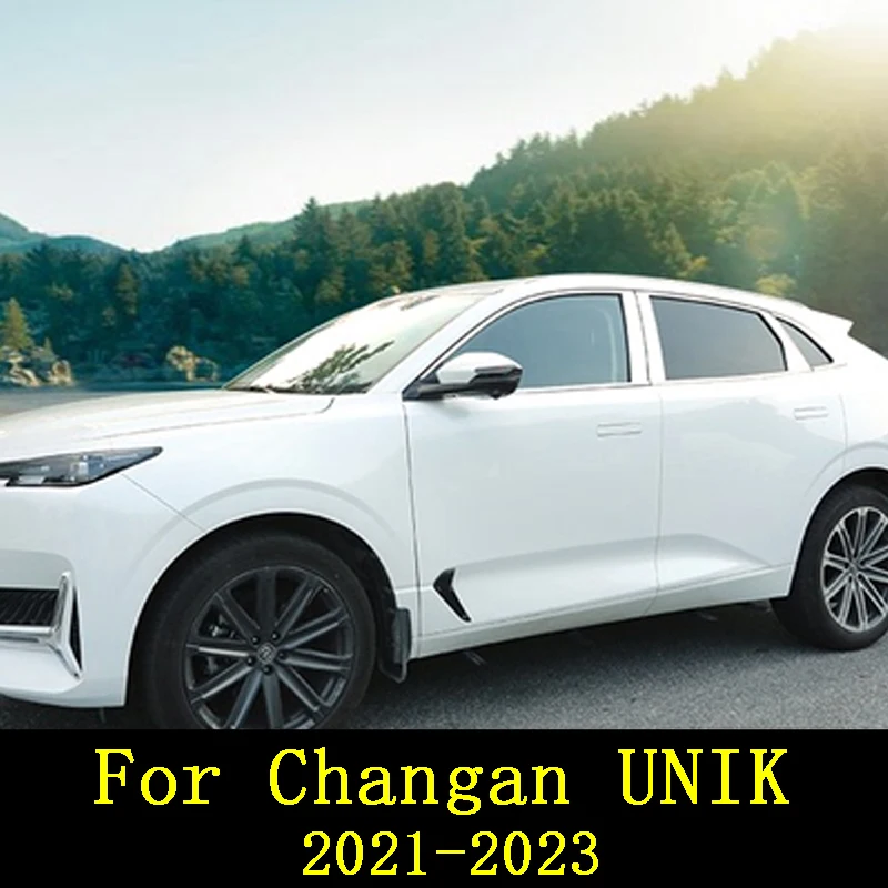 Window Pillar Post Trim Cover Exterior Decoration Accessories Stainless Steel Parts For Changan UNI-K UNIK 2021-2023