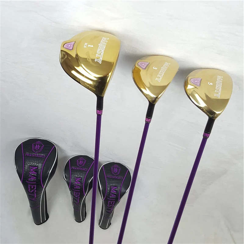 Kompletny zestaw kijów golfowych dla kobiet Majest-9th Golf Driver+Woods+Iron+Putter/12Pcs z grafitową osłoną główki wału