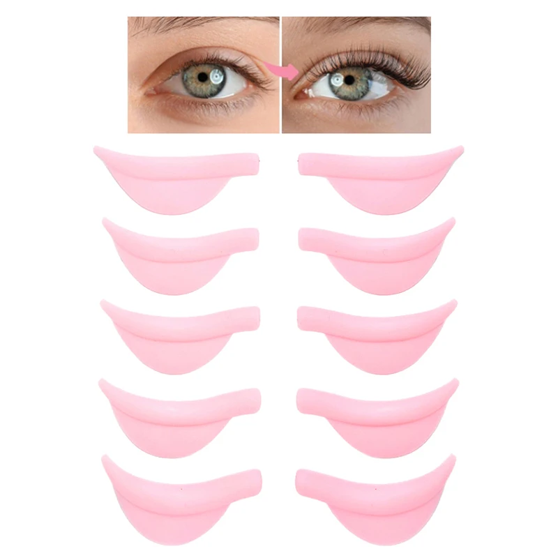 5 paia 5 dimensioni Lash Lift Cuscinetti in silicone Ciglia Perm 3D Bigodino Bende per occhi Strumenti applicatori Accessori per estensione ciglia