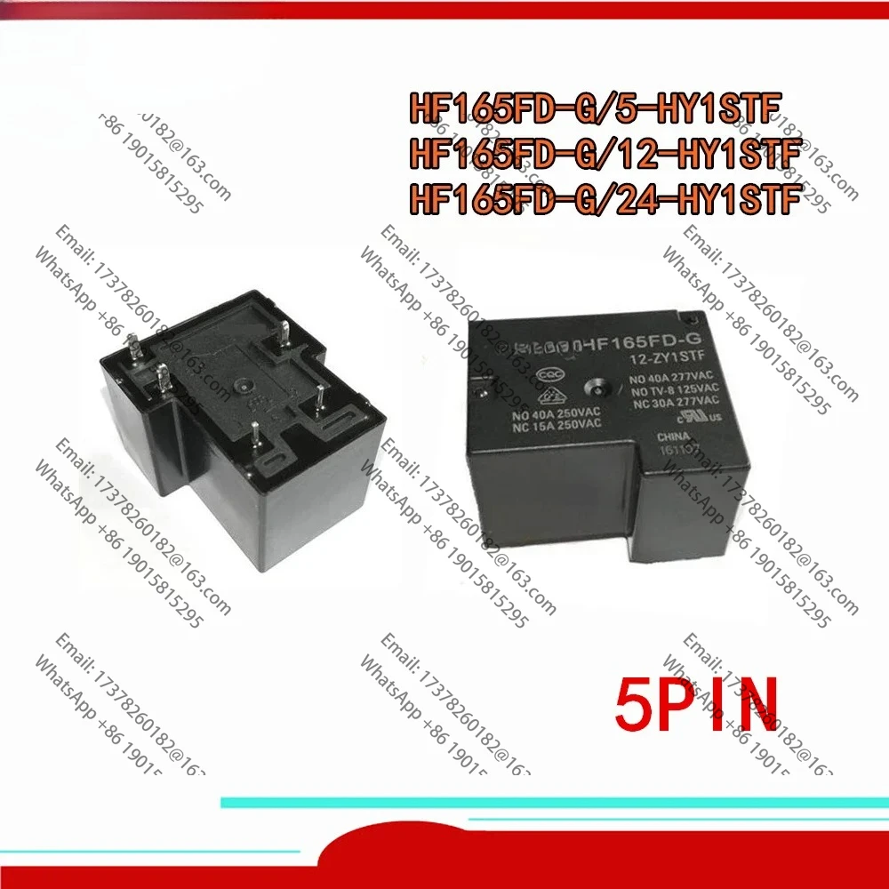 

Реле NWE 5 шт. HF165FD-G-5-ZY1STF HF165FD-G-12-ZY1STF HF165FD-G-24-ZY1STF HF165FD G 24 ZYSTF 5PIN 40A Набор трансформаций