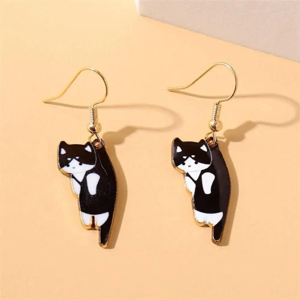 Trendy Cute Kitten Ear Hook Earings Women Fashion Jewelry Gifts  Cartoon Girl Cat Earrings Sweet  Fresh Texture Dangle Earrings image 6