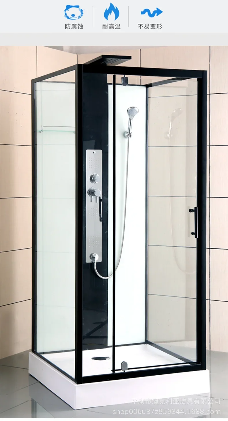 DSA  Integrated Shower Room Bathroom Door Household Toilet Tempered Glass Door Square Shower
