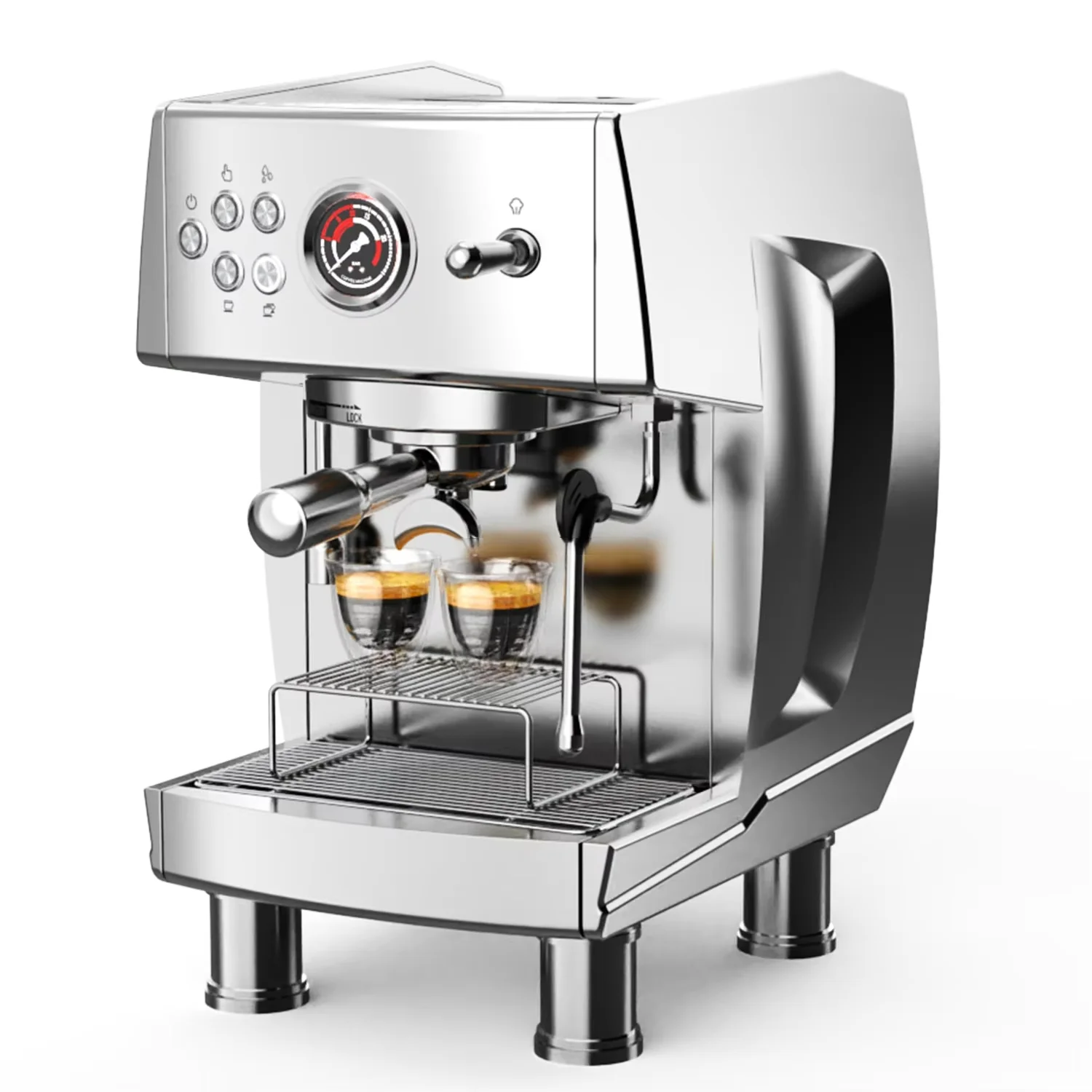 Italian Commercial Espresso Coffee Maker With Grinder Programmable Smart Stove Coffee Brewer
