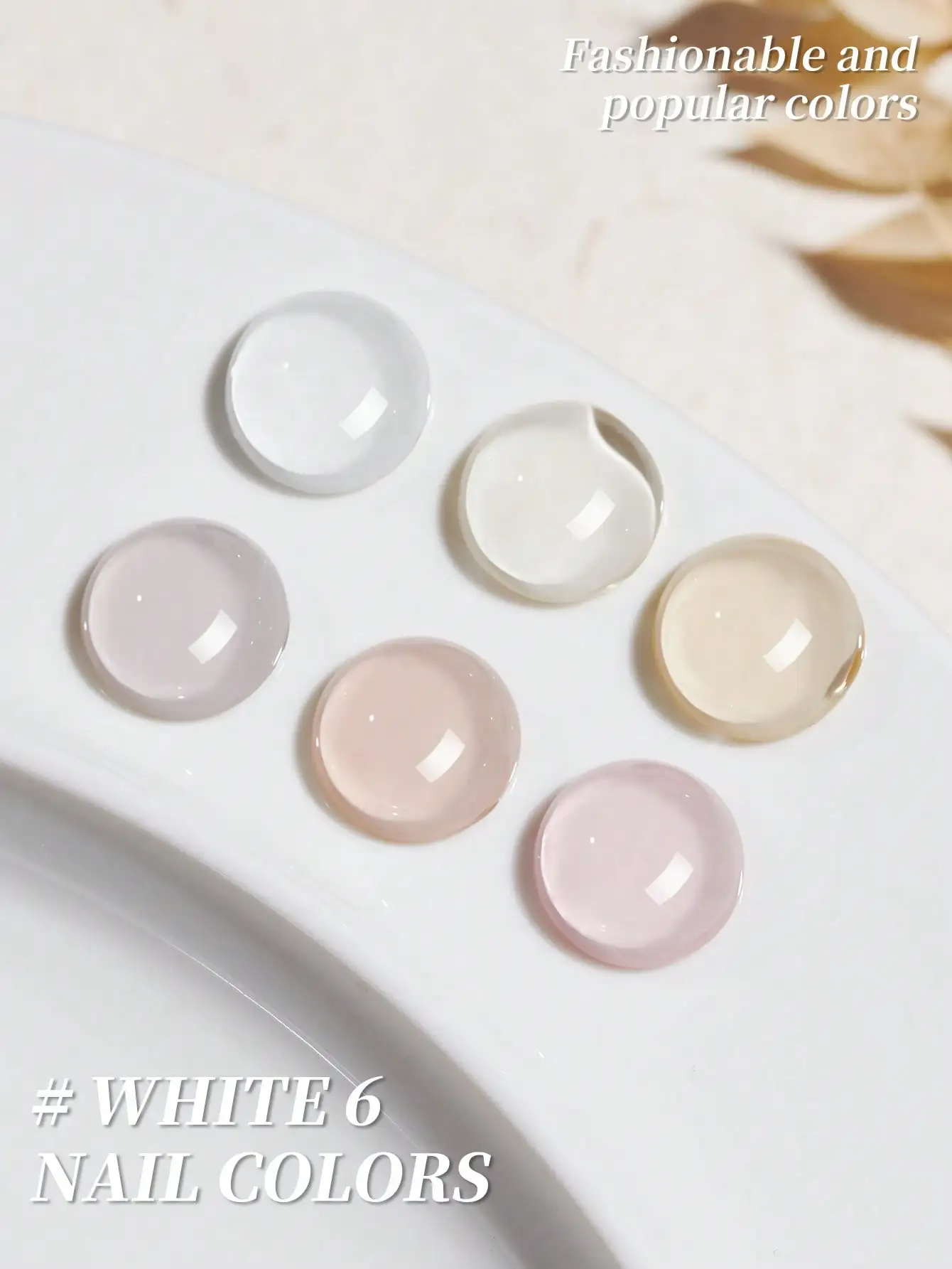 XEIJAYI Set di smalti per unghie gel bianco rosa da 6 pezzi 15 ml, gel per unghie Soaking UV LED, regalo fai da te semipermanente