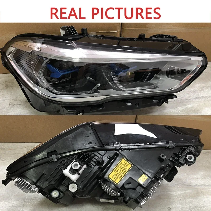 اكسسوارات السيارات المصابيح الأمامية لسيارات BMW X5 G05 2018-2023 OE LED العلوي العارض عدسة DRL الفرامل بدوره مصباح إشارة التوصيل والتشغيل