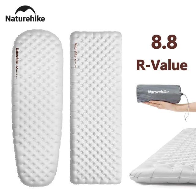 Mata do spania Naturehike Camping 8.8 R Value Ciepła Ultralekka Nadmuchiwana Mata Outdoorowa Przenośna Namiotowa Jednoosobowa Wodoodporna