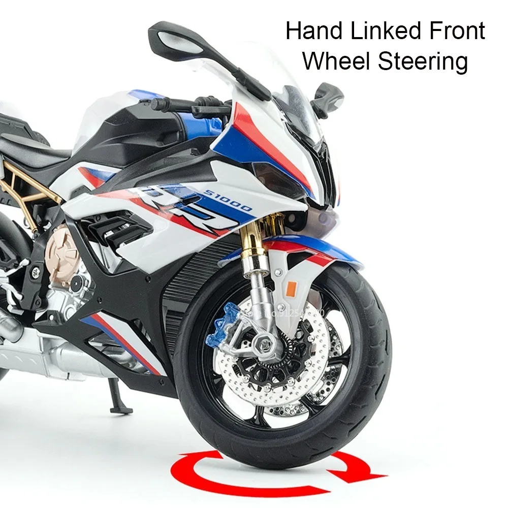 مقياس 1:9 S1000RR هوندا CBR1000 نموذج دراجة نارية لعبة الربط التوجيه قابل للسحب محرك ثلاثي القوائم نماذج هدايا للأطفال