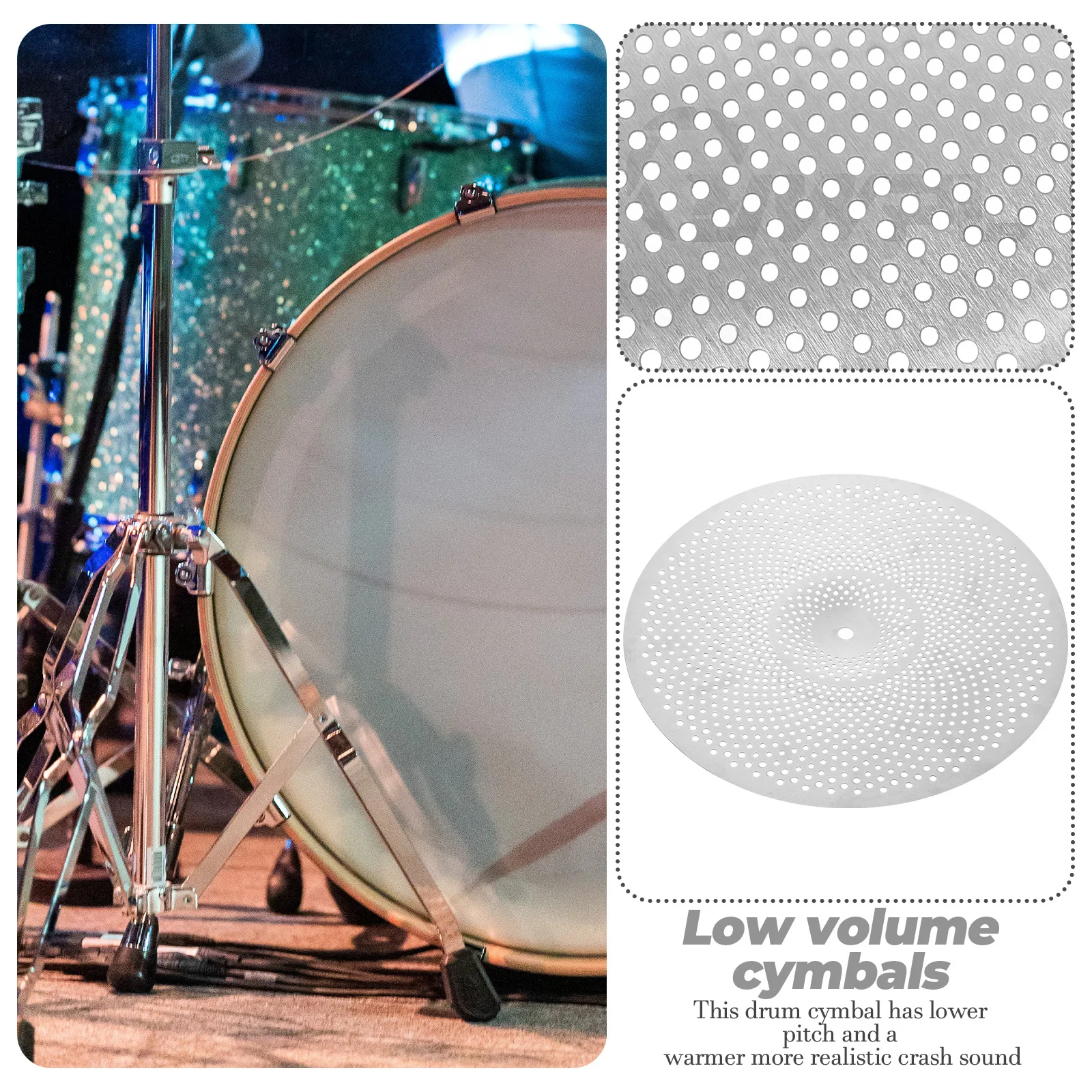

Practice Low Volume Splash Mute Low Mute Drum Supplies Volume Cymbal Replacement Cymbal Pack Drum Accessories