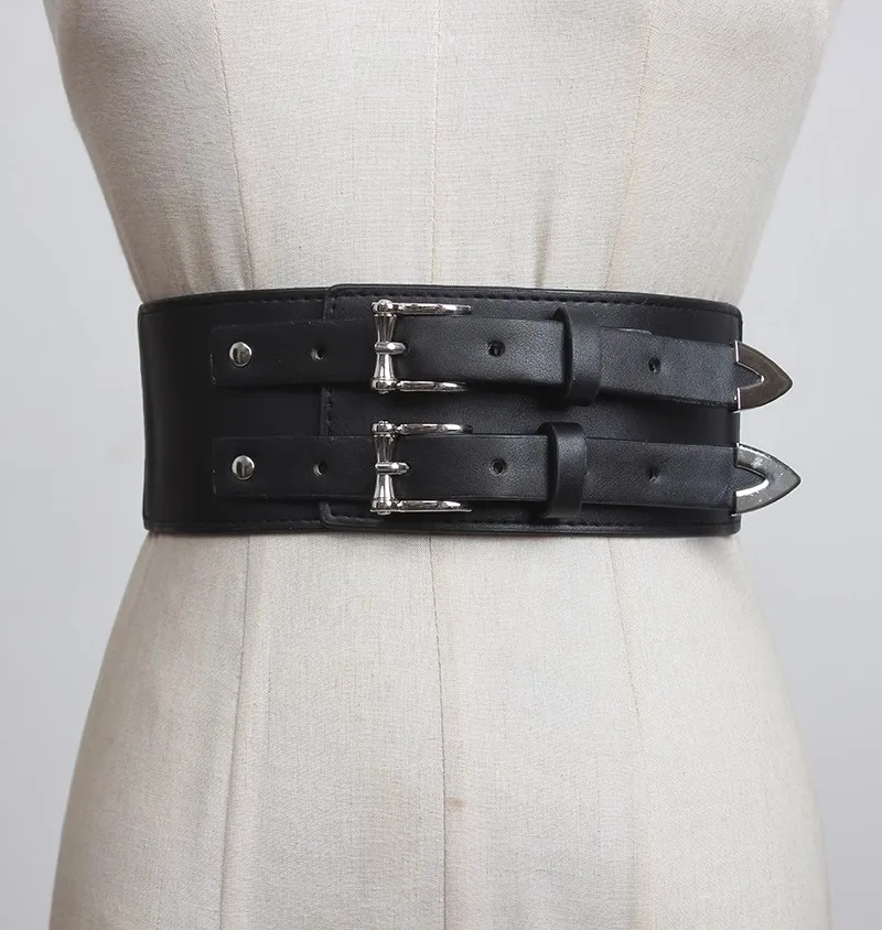 女性のファッション Pu レザー弾性コルセット女性カマーバンドコートウエストバンドドレス装飾ワイドベルト J1559