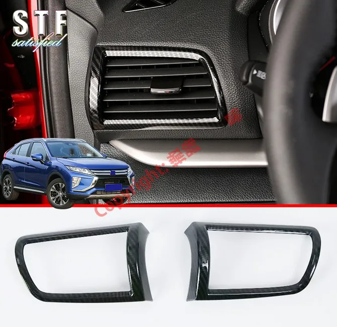 

Carbon Fiber Style Side Air-Condition Vent Outlet Cover Trim For Mitsubishi Eclipse Cross 2018 2019 Car Accessories Stickers W4