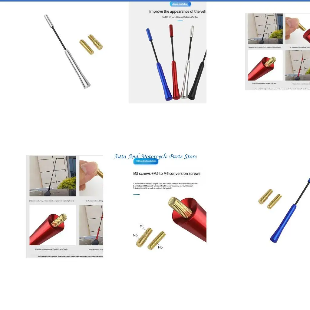 

P9FD Алюминиевый сплав мотоциклетный автомобильный антенный комплект легкий 27G -конструкция для съемных моделей фабричных