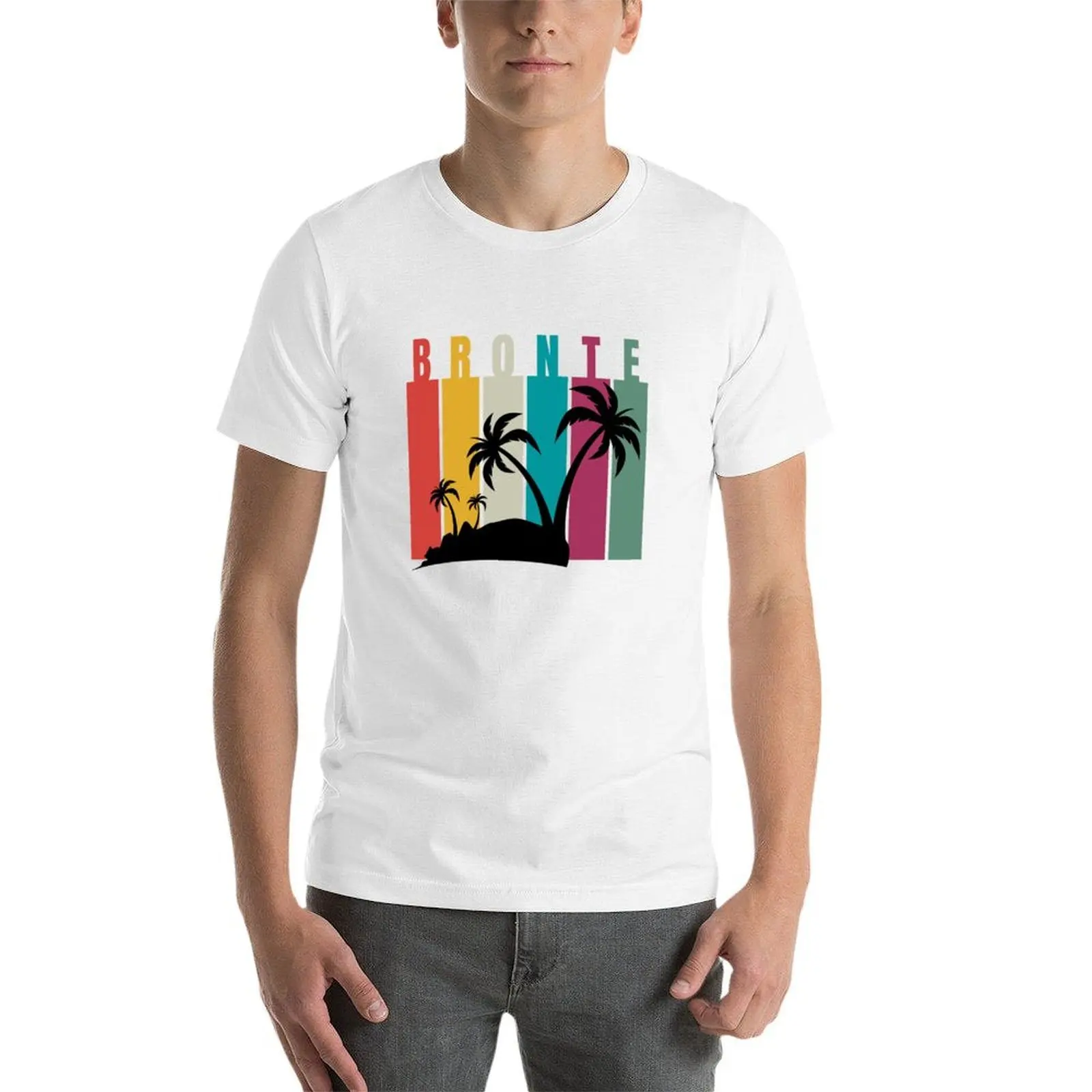 برونتي بيتش تي شيرت رجل التي شيرت رجل تي شيرت القطن تي شيرت #4