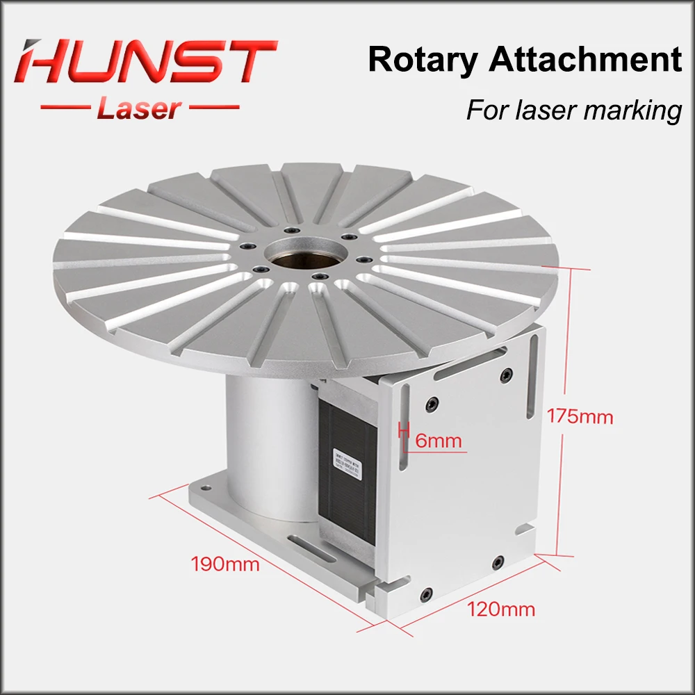 Hunst D30 Rotary Table Diameter 300mm 20 Pen Tray Rotary Device + Driver DM5042 Suitable for Fiber Laser Marking Machine DIY Pen