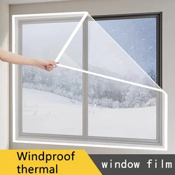 Winter Warmth Transparent Window Insulation Film, Thick Windproof Adjustable Durable Insulation Kit