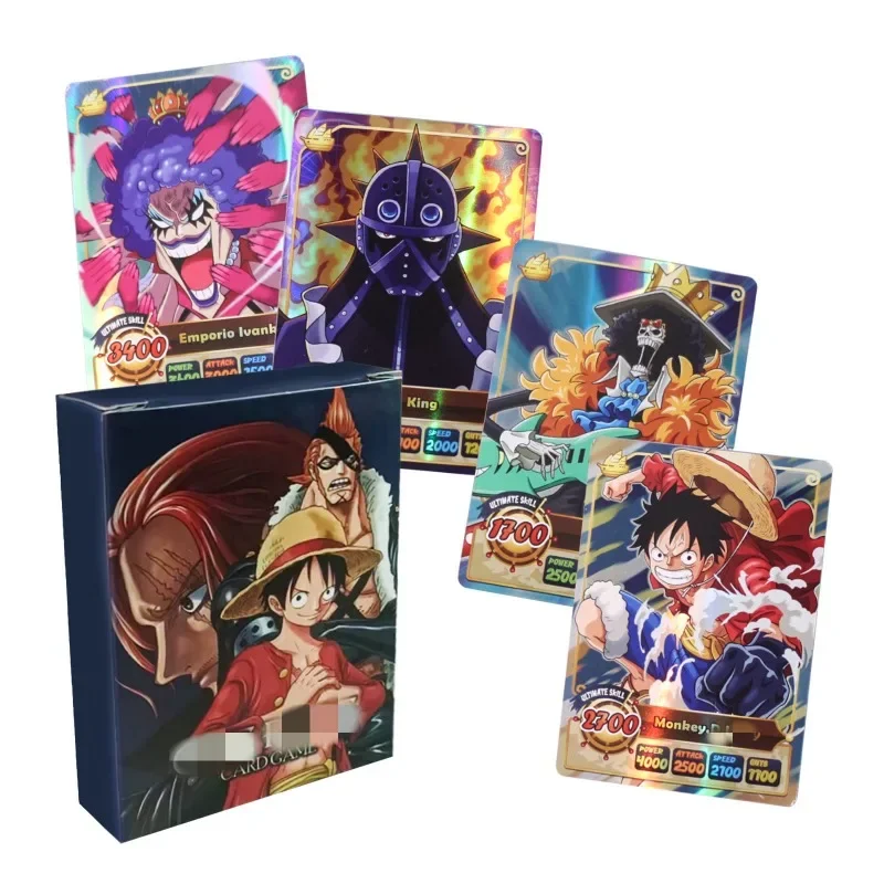 55Pcs One Piece Luffy Card Creative Cartoon Usopp Zoro Nami Game Cards High-value Fashionable Personalized Student Board Game