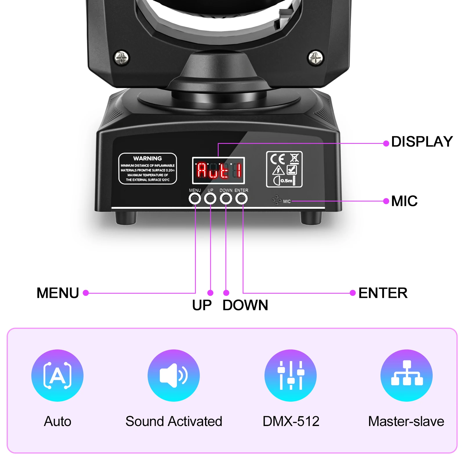 2PCS/SET Gobo Moving Head Light Beam RGBW Stage Effect Lighting Projector for DJ Disco Party Christmas Bar Club Wedding Birthday