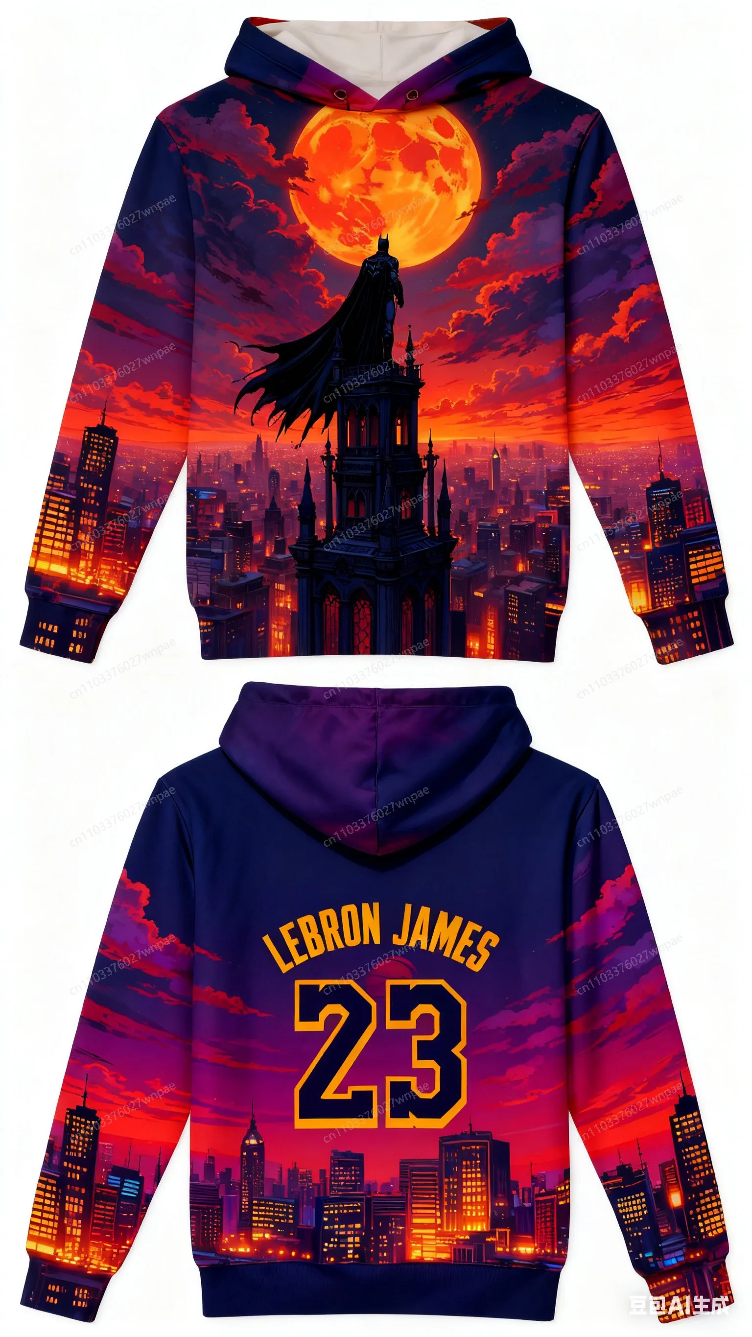 سترة جيرسي بغطاء للرأس بطباعة ثلاثية الأبعاد من AI-Creative Marvel: أنيقة ومريحة رياضية كاجوال كلاسيكية، ضرب عالمي على البطل، جاهز للجنسين للبالغين والأطفال #3