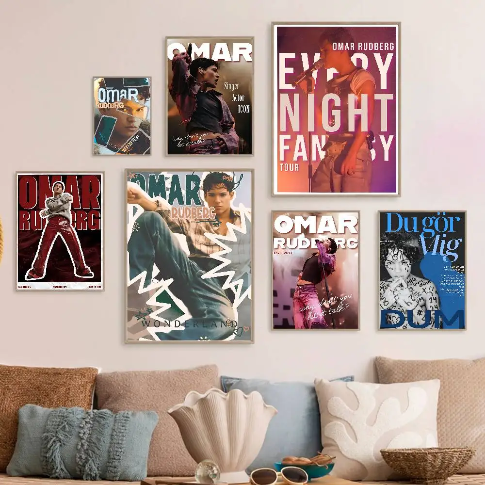 Popular RAP O-Omar R-Rudberg Vintage Posters Sticky Whitepaper Prints Posters Artwork Posters Wall Stickers