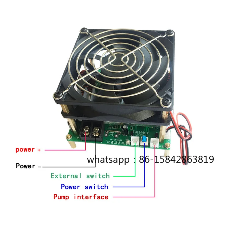1200W 25A ZVS High Frequency Induction Heating Machine Without Taps Zvs with Short Circuit Protection + Pump + Coil