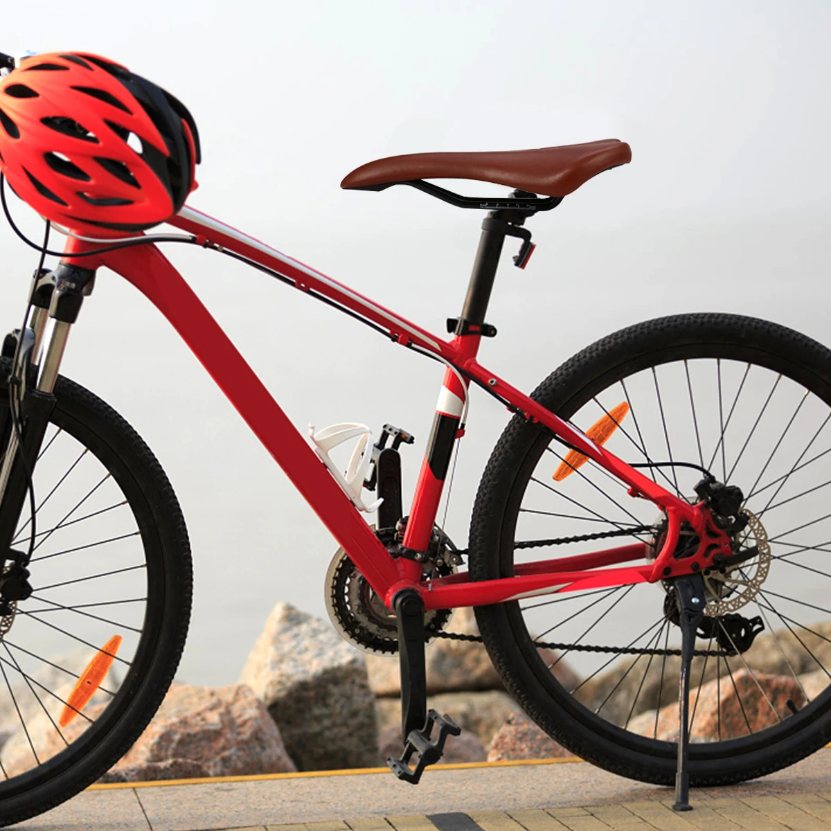 

Carbon Texture Bike Seat Cover Wide Soft PU Cushion Replacement Saddle Cover for Mountain Road Exercise Indoor Cycling