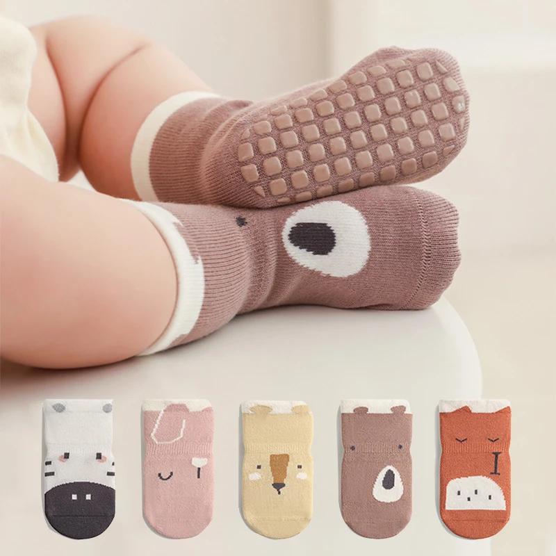 3 Pairs/Lot Baby Anti-Slip Socks Soft Cotton Toddler Socks Infant Newborn Floor Stockings For Girls And Boys Accessories