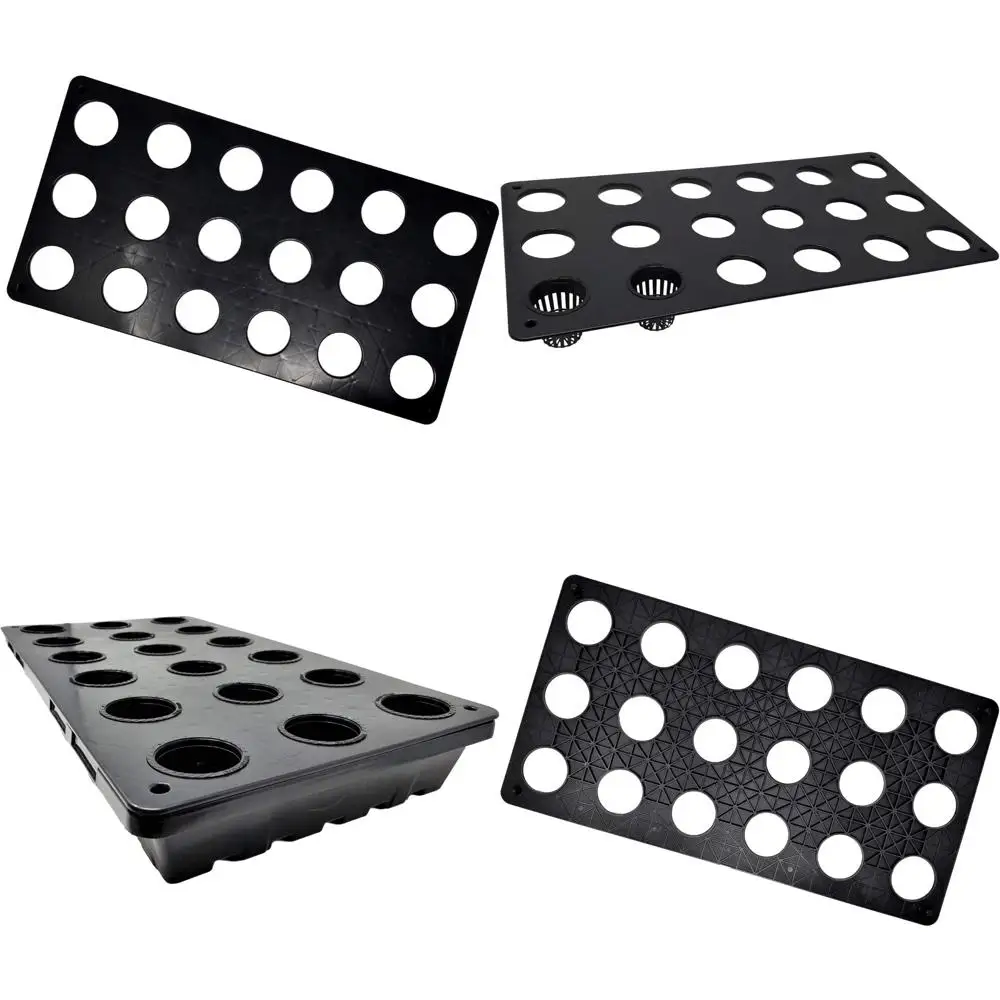 

Hydroponic 1020 Seed Tray Net Pots, 18 Holes, 10 Packs for Growing Plants